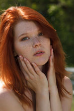 Lovely Redhead Mia Sollis Posing Outdoor-14
