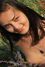 Naked teen pics among wild flowers-04
