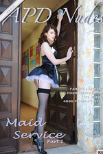 Sexy babe im maid uniform-09