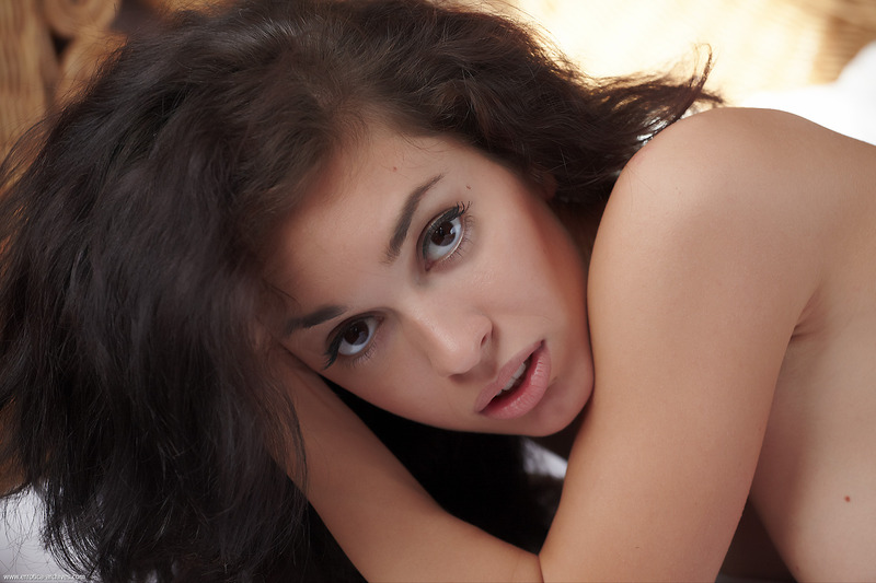 Naked girl Karen posing in her bed-14