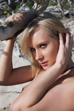 Deni Is Naked In The Sand-01