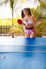Foxy Alissa Playing Table Tennis-04