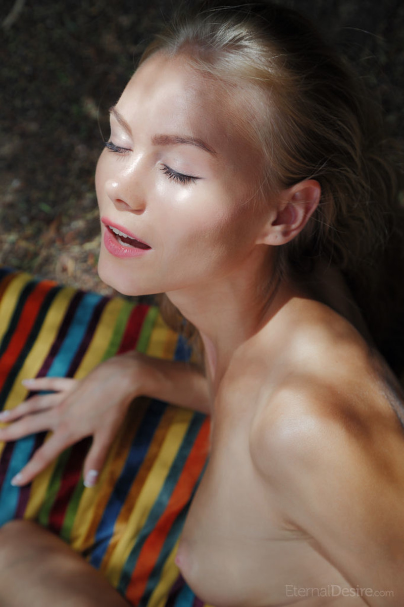 Hot Blonde Nancy Having Fun Outdoors-10