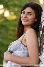 Cute Teen Mikaela Is Gets Nude In The Forest-00