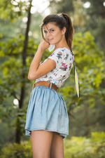 Sweet Davina Playing Badminton-00