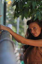 Naked brunette Tori getting naughty-00