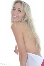 Busty Hayley Posing With The Canadian Flag-05