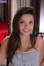 Teen brunette undressing-00