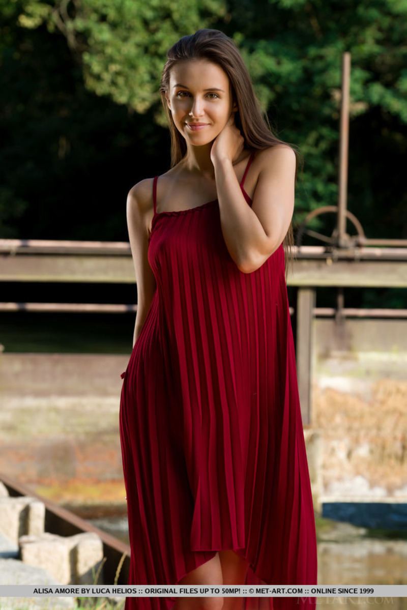 Beautiful Busty Alisa Amore Is Nude Outdoors-17