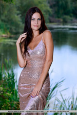 Busty Martina Mink Posing Outdoors-05