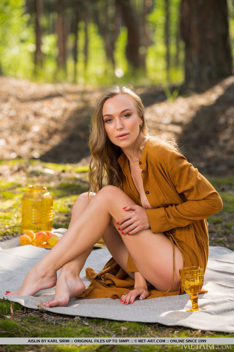 Aislin Posing In The Forest-10