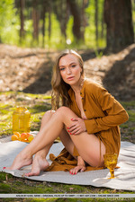 Aislin Posing In The Forest-10