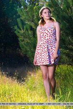 Busty Dakota Pink Posing Outdoors-08