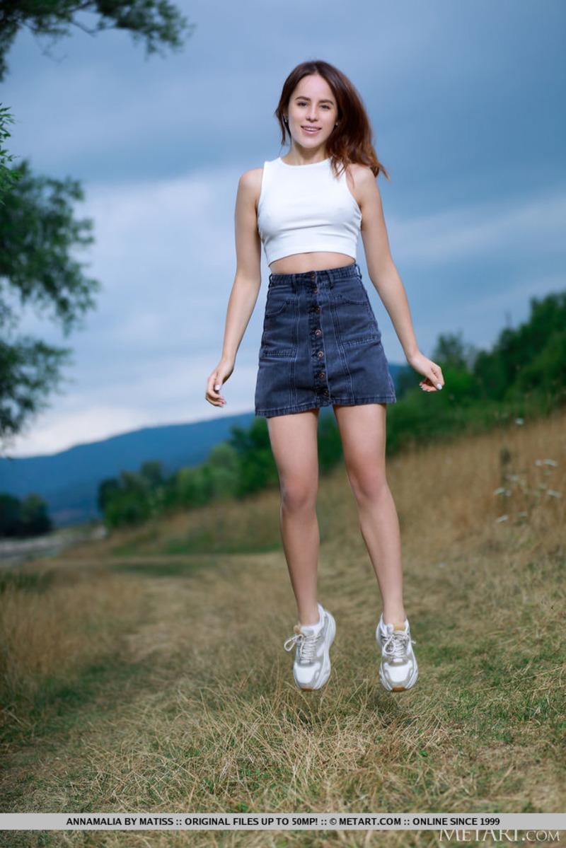 Lovely Annamalia Stripping Outdoors-13