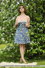 Busty Aurelia Lu Undressing Outdoors-10