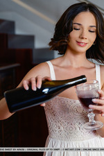Beautiful Eve Sweet Enjoys A Glass Of Wine-14