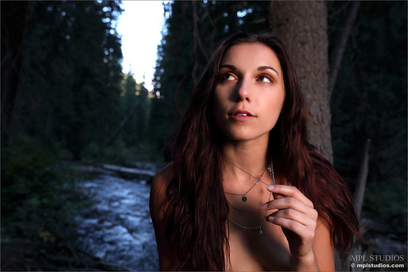 Elena Generi Is Naked In The Woods-11