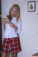 Playful blonde schoolgirl-00