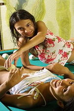 Gals Playing Billiard-06