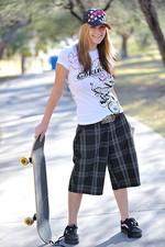 Danielle wears some skater gear-00