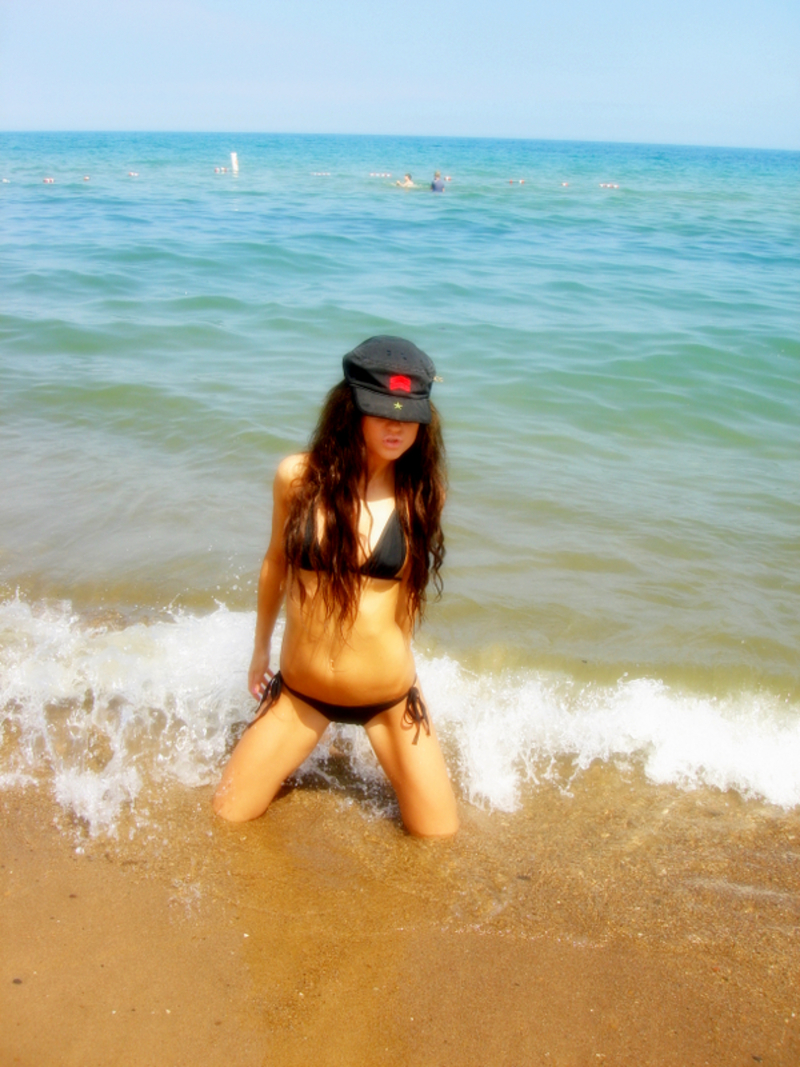 Hot bikini babes showing off at the beach-11