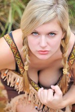 Danielle plays with her pussy outside-09