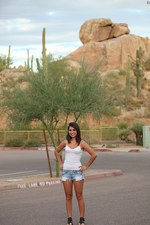 Bree flashes her naked body outdoor-00