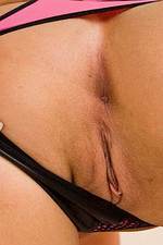 Gorgeous blonde lotions her breasts-14