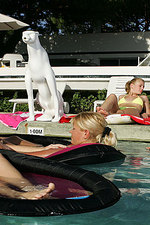 Four sultry hotties in pool orgy-02